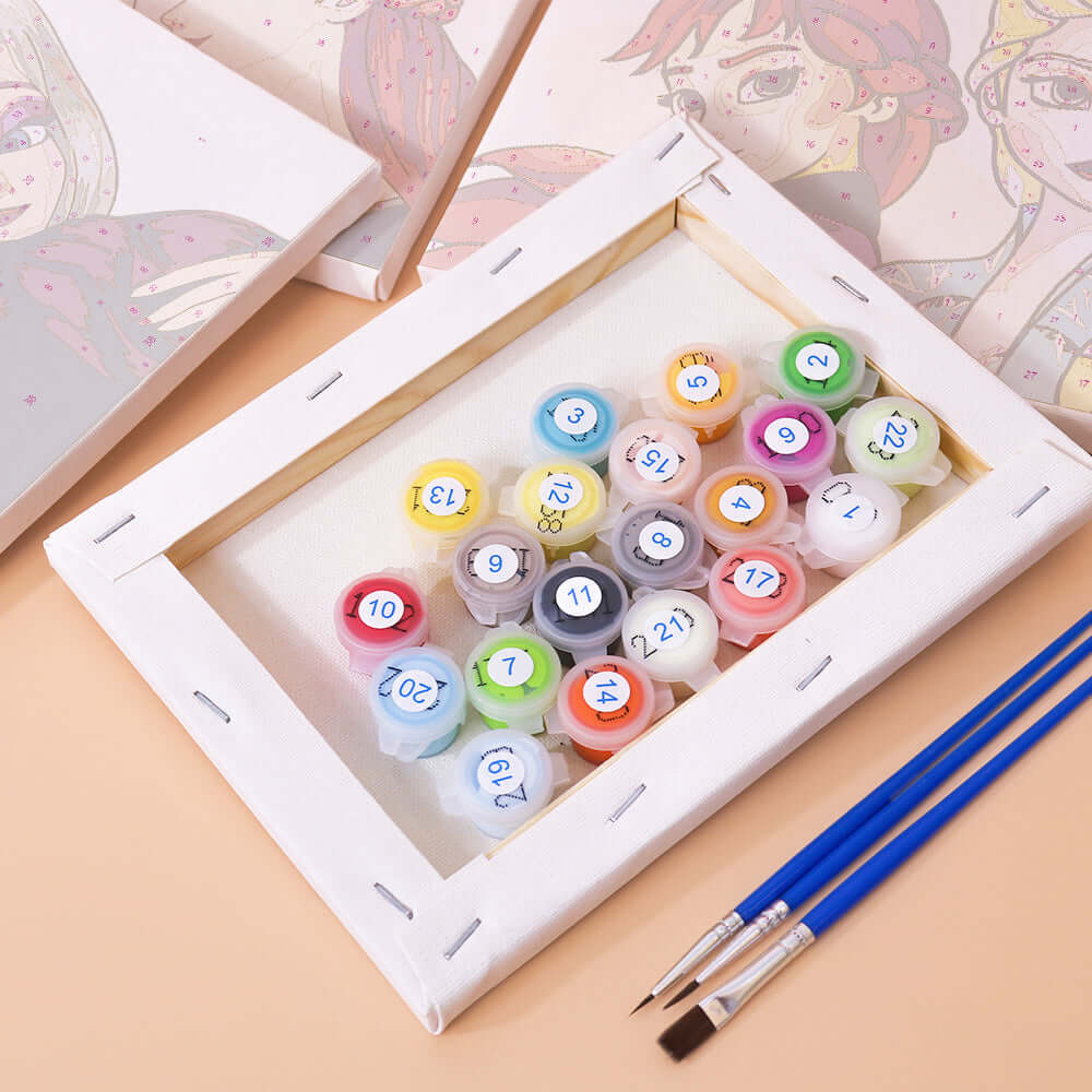 Sisters of Arendelle (Set of 6) -  Paint by numbers Kit -  Portrait By Numbers