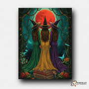 Sisters of the Blood Moon -  Paint by numbers Kit -  Portrait By Numbers