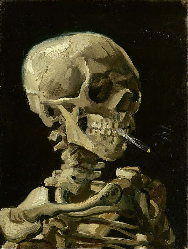Skeleton Smoking - Van Gogh’s -  Paint by numbers -  Portrait By Numbers