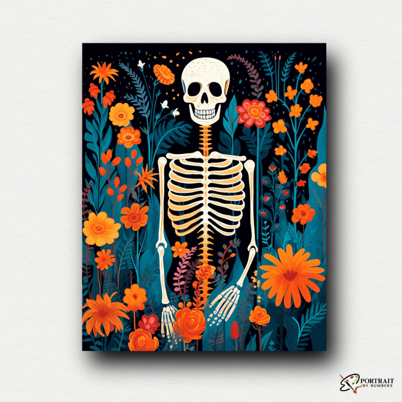 Skeleton's Garden -  Paint by numbers -  Portrait By Numbers