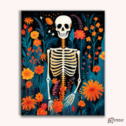 Skeleton's Garden -  Paint by Numbers Kit for Adults -  Portrait By Numbers