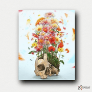 Skull Of Flowers -  Paint by Numbers Kit for Adults -  Portrait By Numbers