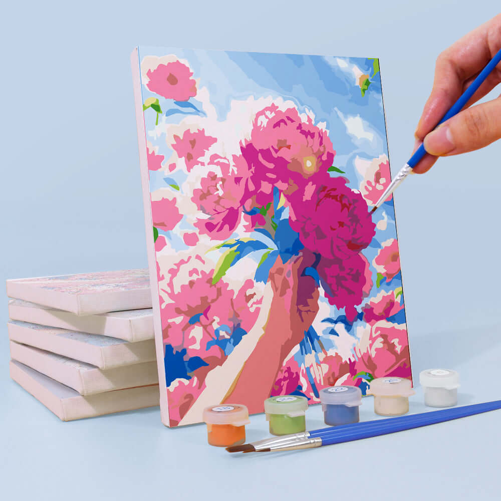 Sky Bouquets (Set of 6) – Mini Paint by Numbers Kit