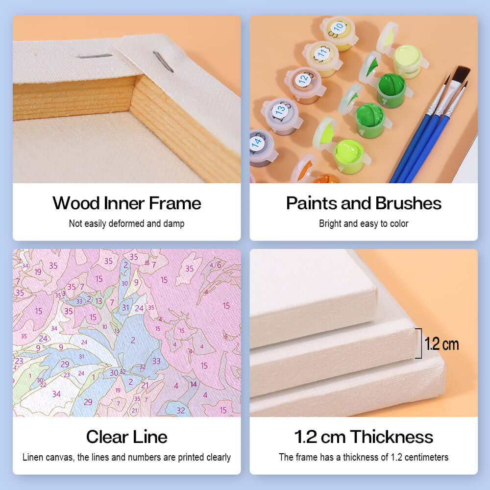 Sky Bouquets (Set of 6) -  Paint by numbers Kit -  Portrait By Numbers