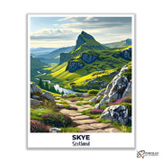 Skye Travel Poster -  Paint by Numbers Kit for Adults -  Portrait By Numbers
