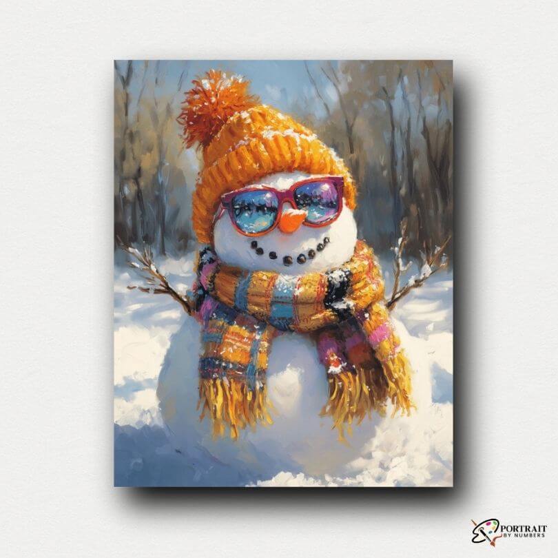 Snow Show -  Paint by numbers -  Portrait By Numbers
