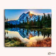 Snow Sunset Mountain -  Paint by Numbers Kit for Adults -  Portrait By Numbers