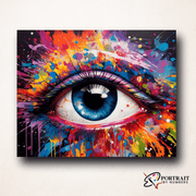 Spectrum Gaze -  Paint by numbers -  Portrait By Numbers