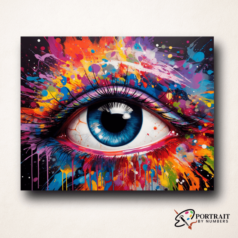 Spectrum Gaze -  Paint by numbers -  Portrait By Numbers