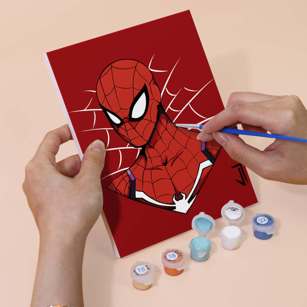 Spiderverse Heroes (Set of 6) -  Paint by Numbers Kit for Adults | Relaxing DIY Art Gift | -  Portrait By Numbers