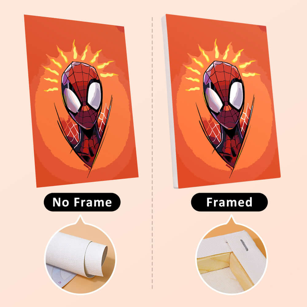 Spiderverse Heroes (Set of 6) -  Paint by Numbers Kit for Adults | Relaxing DIY Art Gift | -  Portrait By Numbers