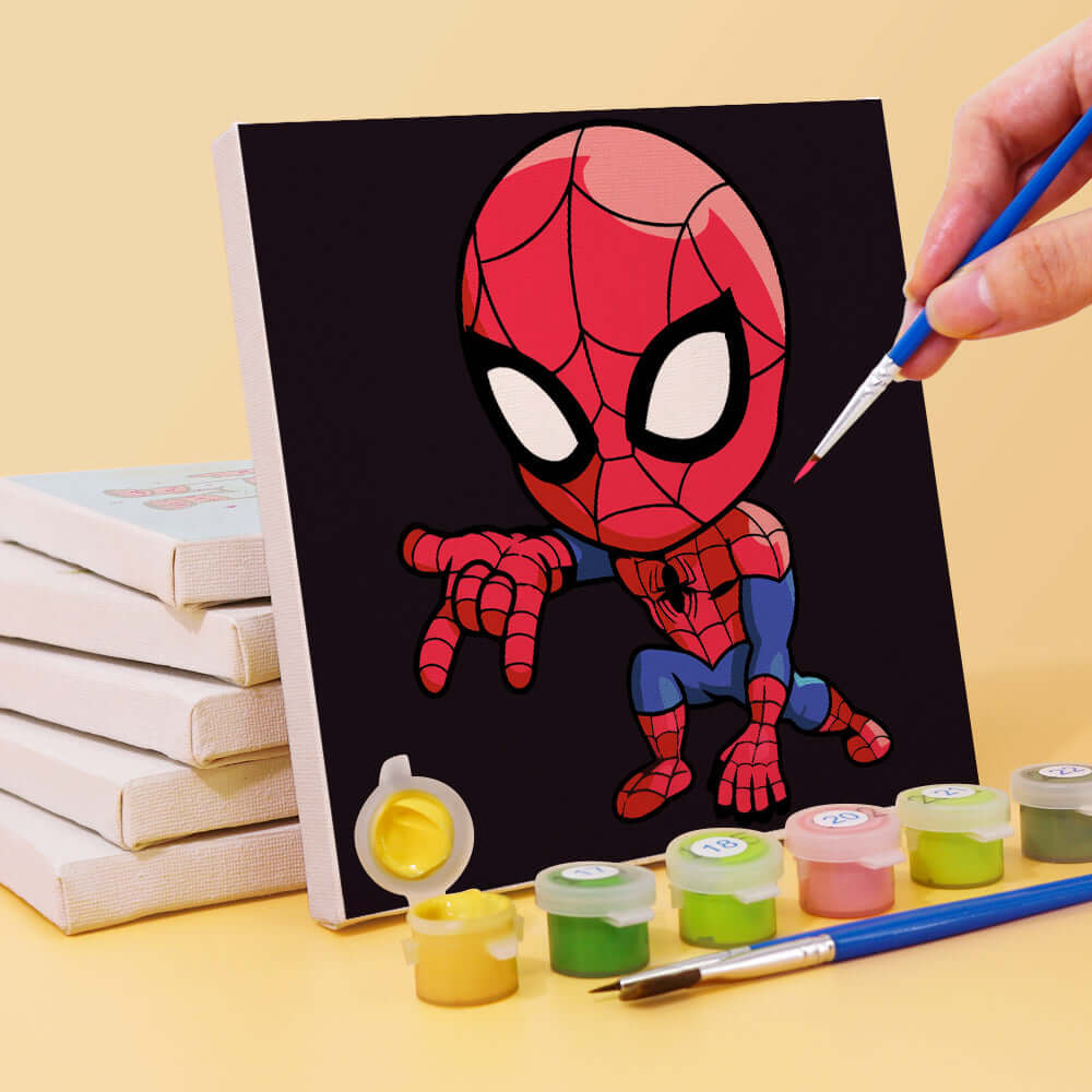 Spidey Squad (Set of 6) -  Paint by Numbers Kit for Adults -  Portrait By Numbers