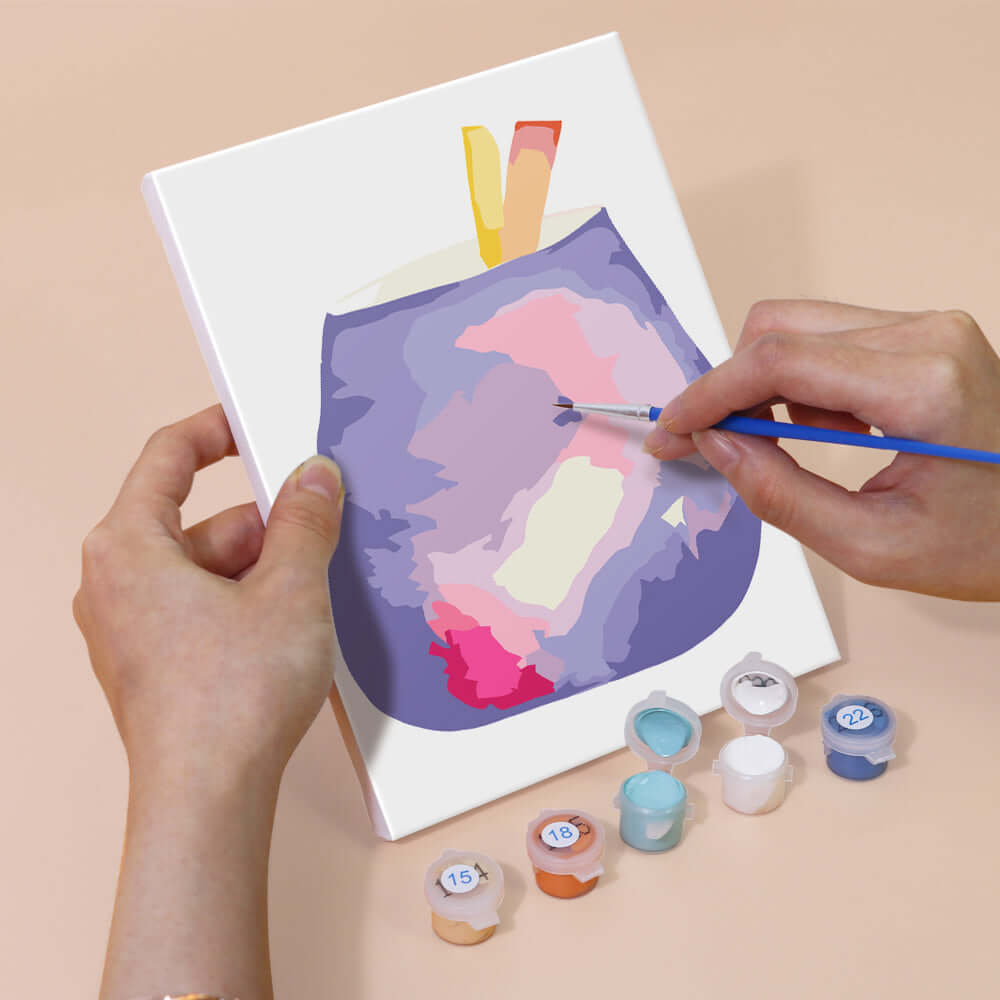 Splash Sips (Set of 6) -  Paint by numbers Kit -  Portrait By Numbers