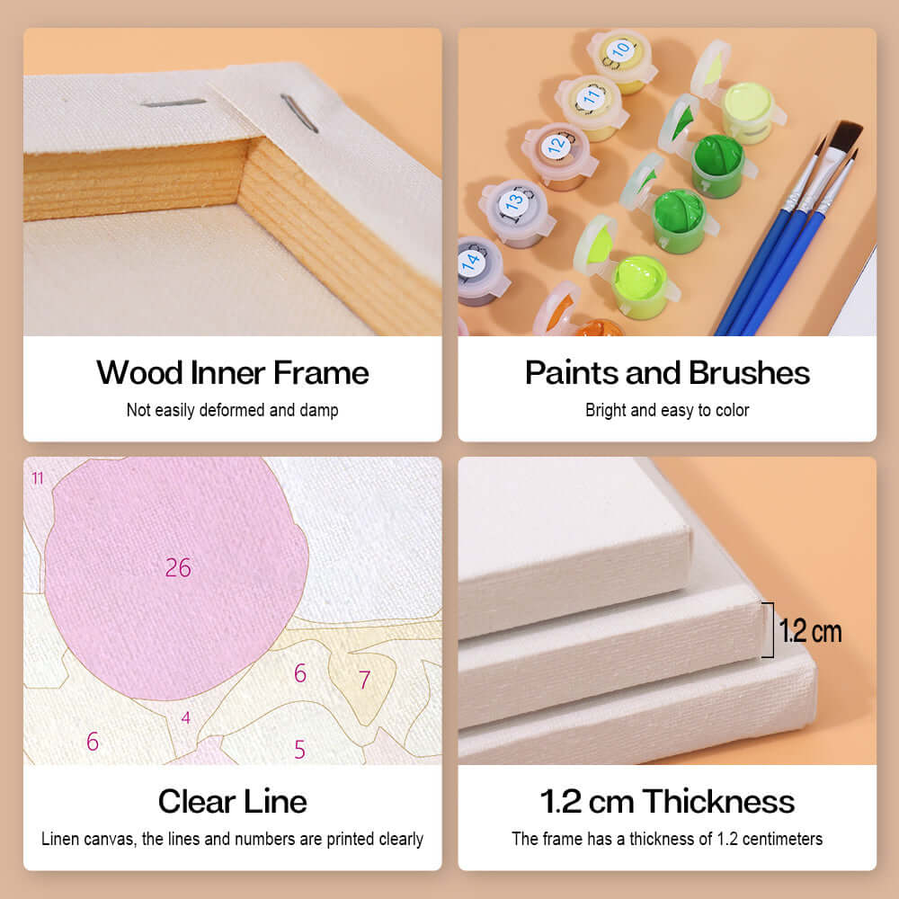 Splash Sips (Set of 6) -  Paint by numbers Kit -  Portrait By Numbers