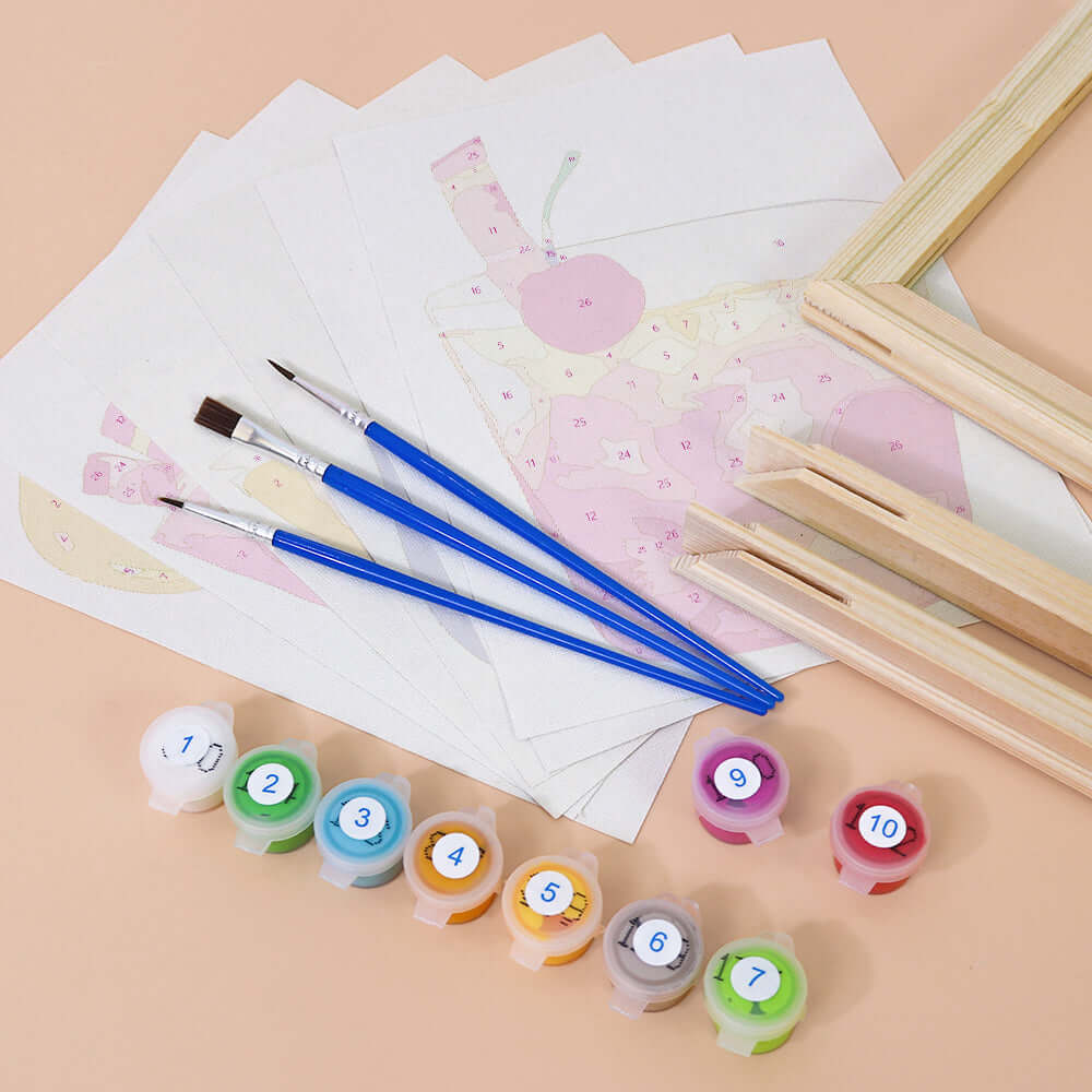 Splash Sips (Set of 6) -  Paint by numbers Kit -  Portrait By Numbers