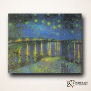 Starry Night Over the Rhône - Vincent Van Gogh -  Paint by numbers -  Portrait By Numbers