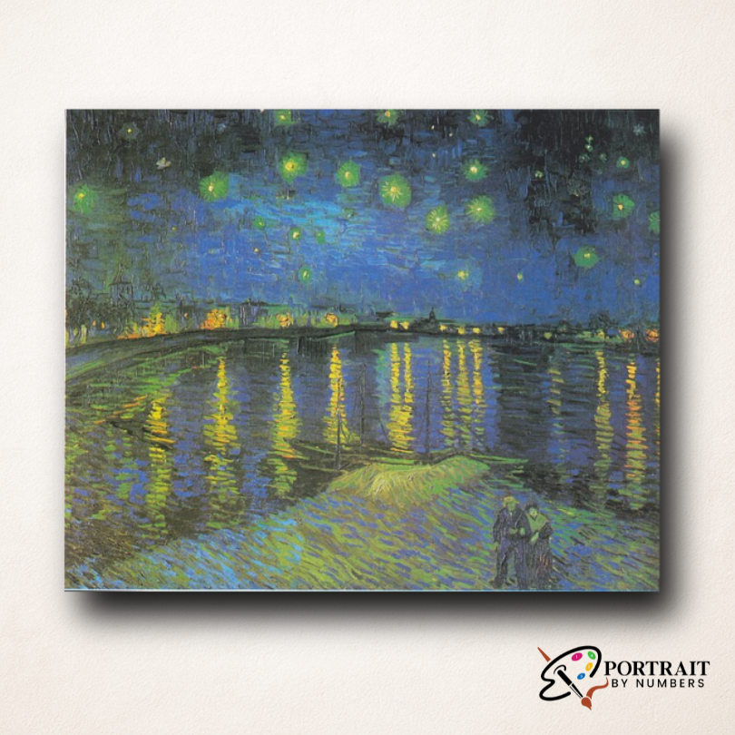 Starry Night Over the Rhône - Vincent Van Gogh -  Paint by numbers -  Portrait By Numbers
