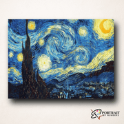 Starry Night - Vincent Van Gogh -  Paint by Numbers Kit for Adults | Relaxing DIY Art Gift | -  Portrait By Numbers