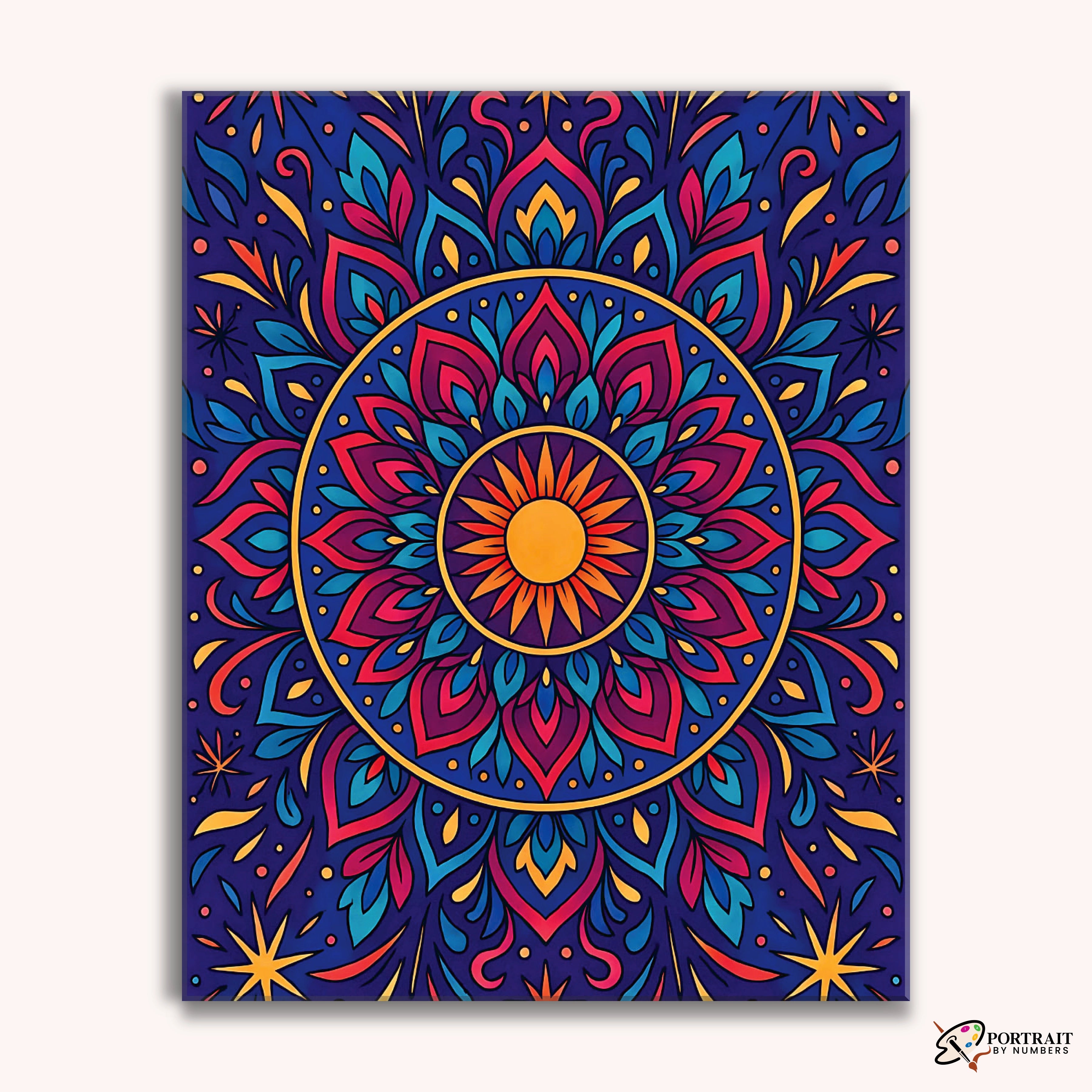Stellar Lotus (Mandala) -  Paint by Numbers Kit for Adults -  Portrait By Numbers