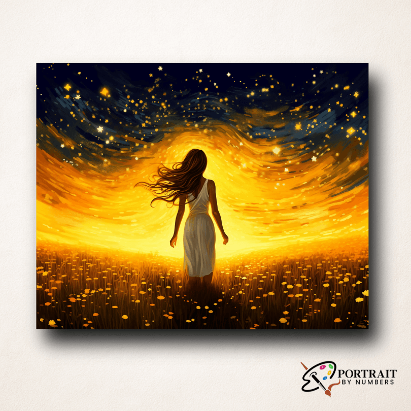 Stellar Whisper -  Paint by numbers Kit -  Portrait By Numbers