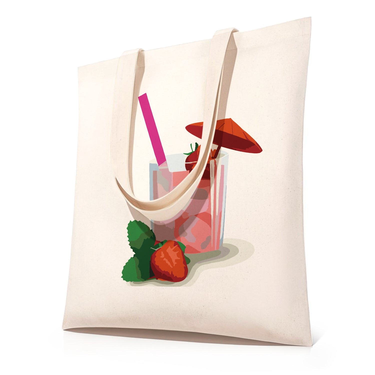 Strawberry Delight Drink Bag -  Paint by Numbers Kit for Adults -  Portrait By Numbers