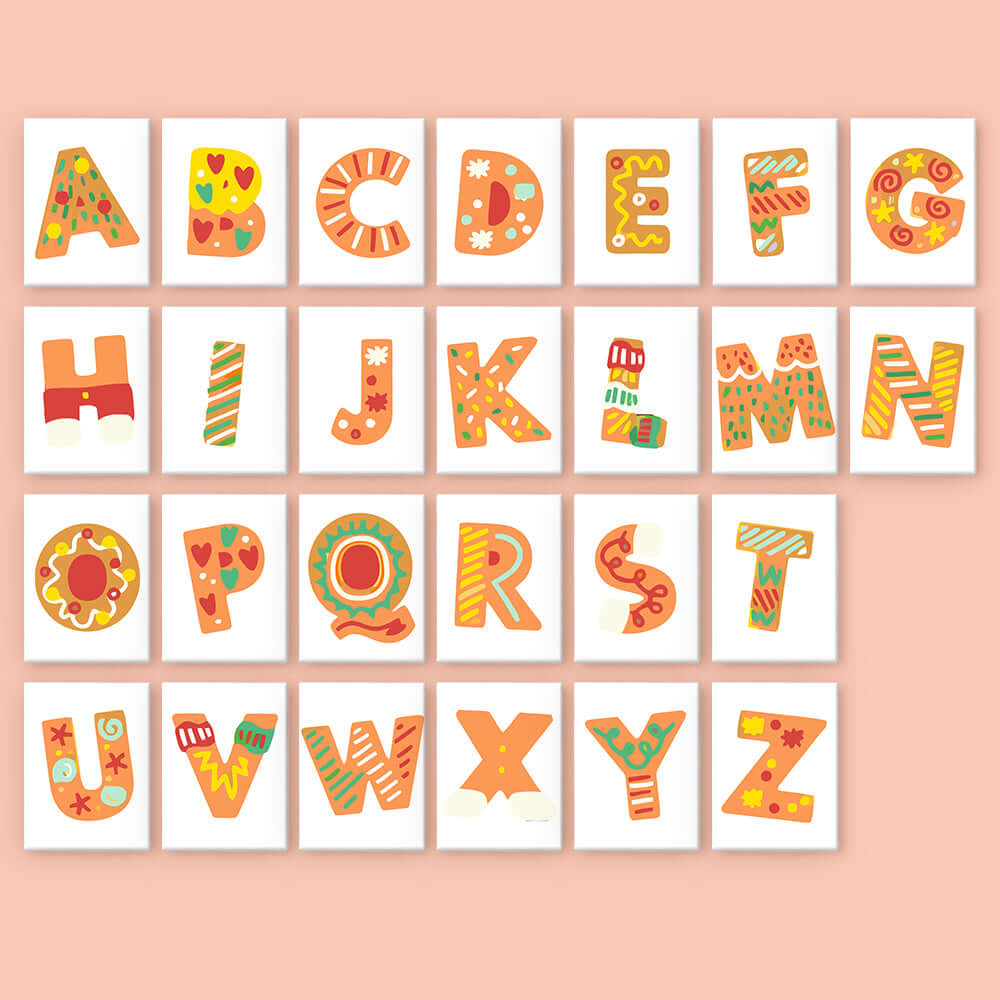 Sugar ABCs (Alphabet) -  Paint by numbers Kit -  Portrait By Numbers