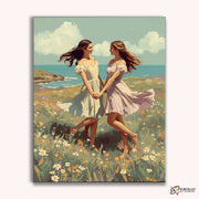Summer Breeze Sisters -  Paint by Numbers Kit for Adults -  Portrait By Numbers