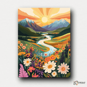 Sun-Kissed Fields -  Paint by Numbers Kit for Adults | Relaxing DIY Art Gift | -  Portrait By Numbers