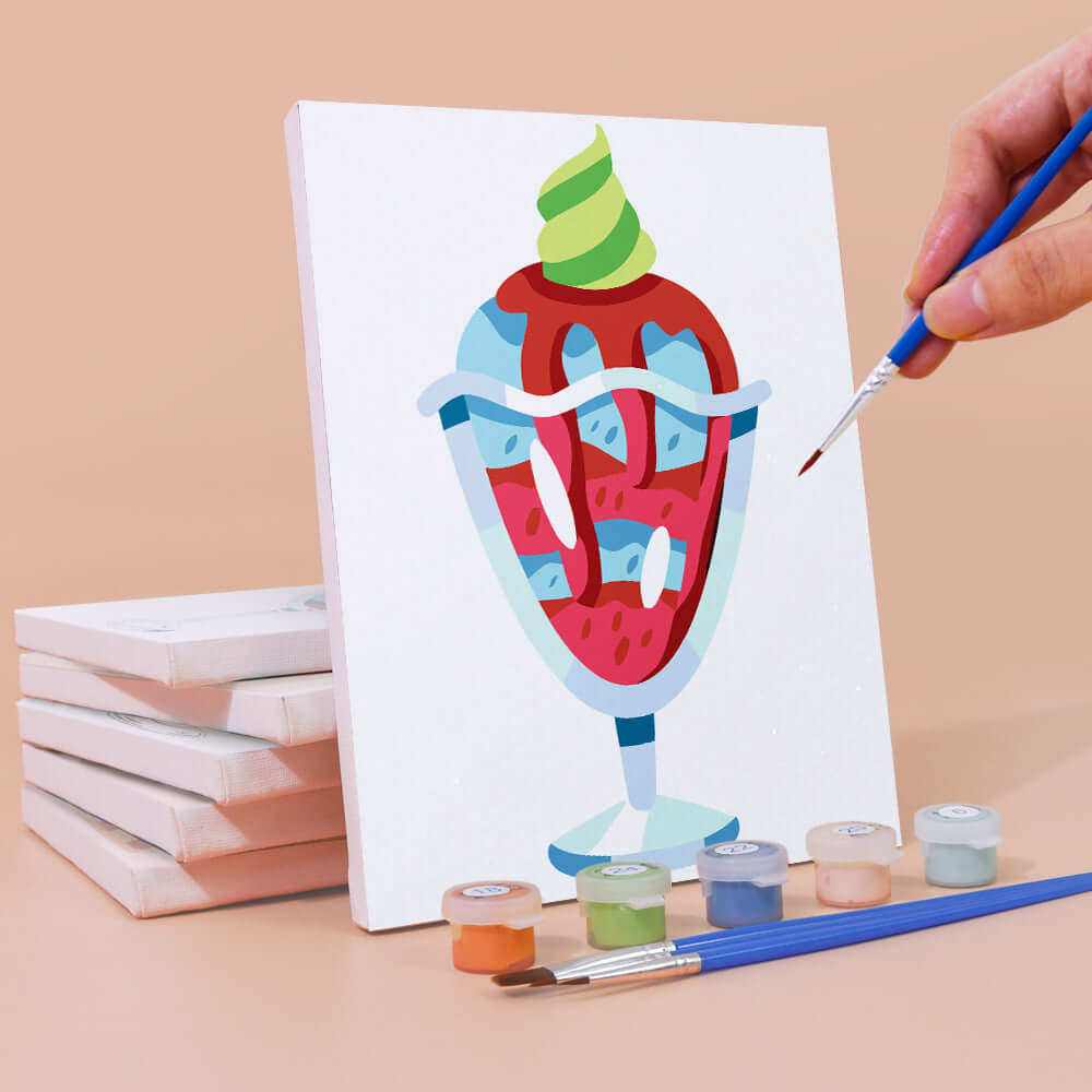 Sundae Bliss (Set of 6) -  Paint by Numbers Kit for Adults -  Portrait By Numbers