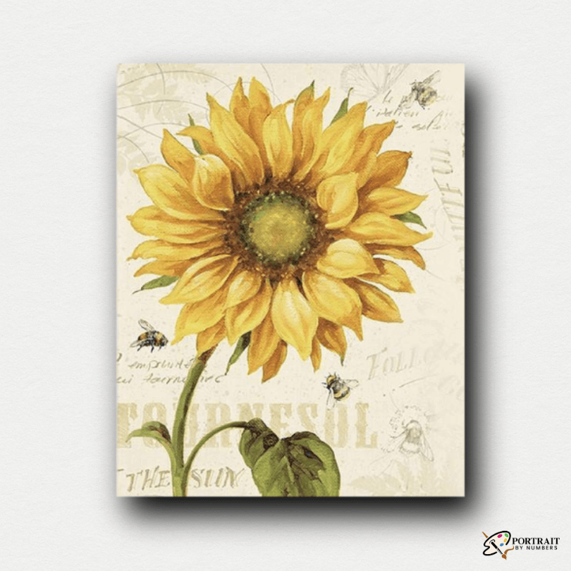 Sunflower & Honey Bee