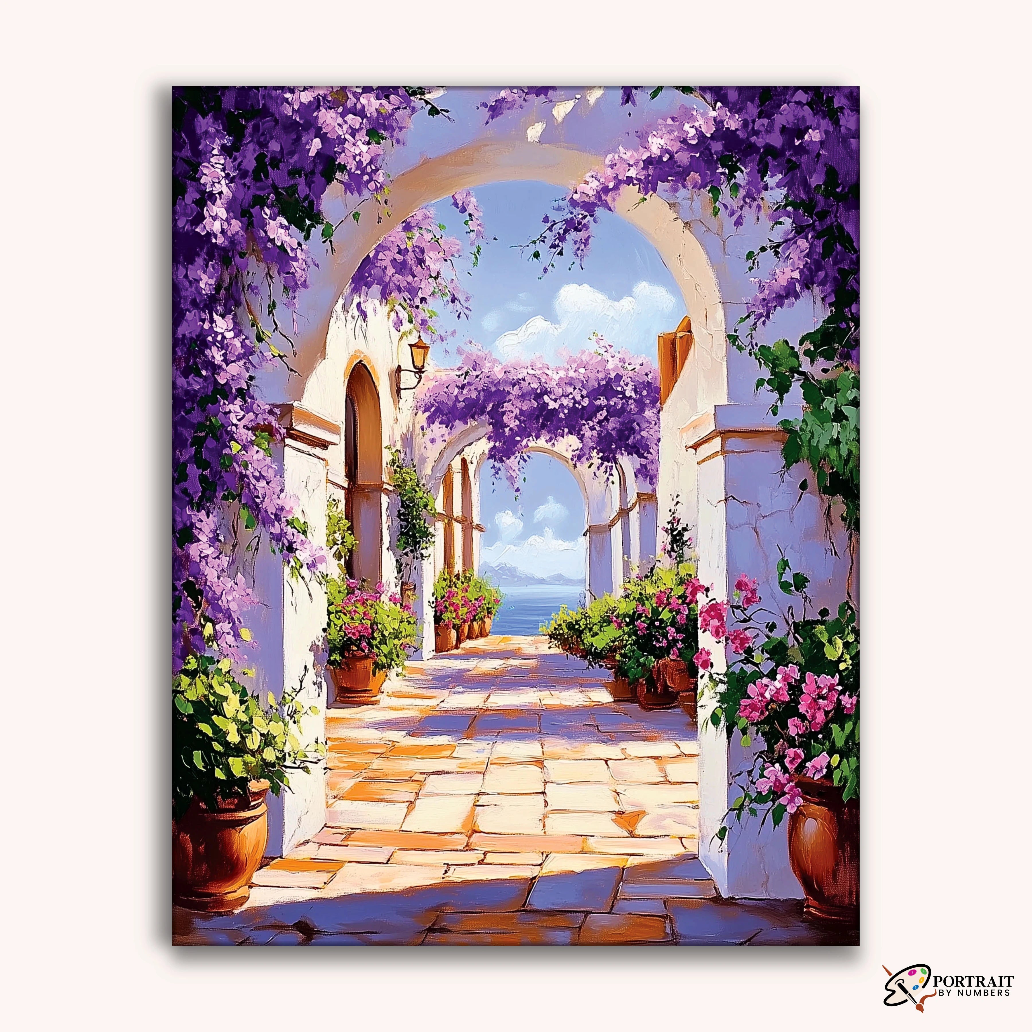 Sunlit Arches -  Paint by Numbers Kit for Adults -  Portrait By Numbers