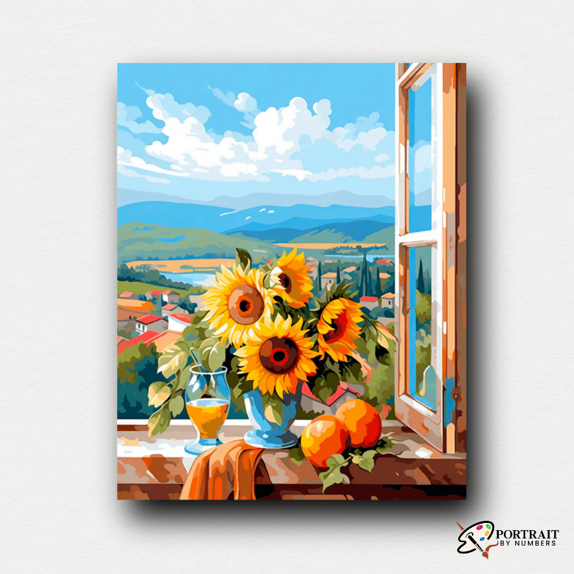 Sunlit Serenade -  Paint by Numbers Kit for Adults -  Portrait By Numbers