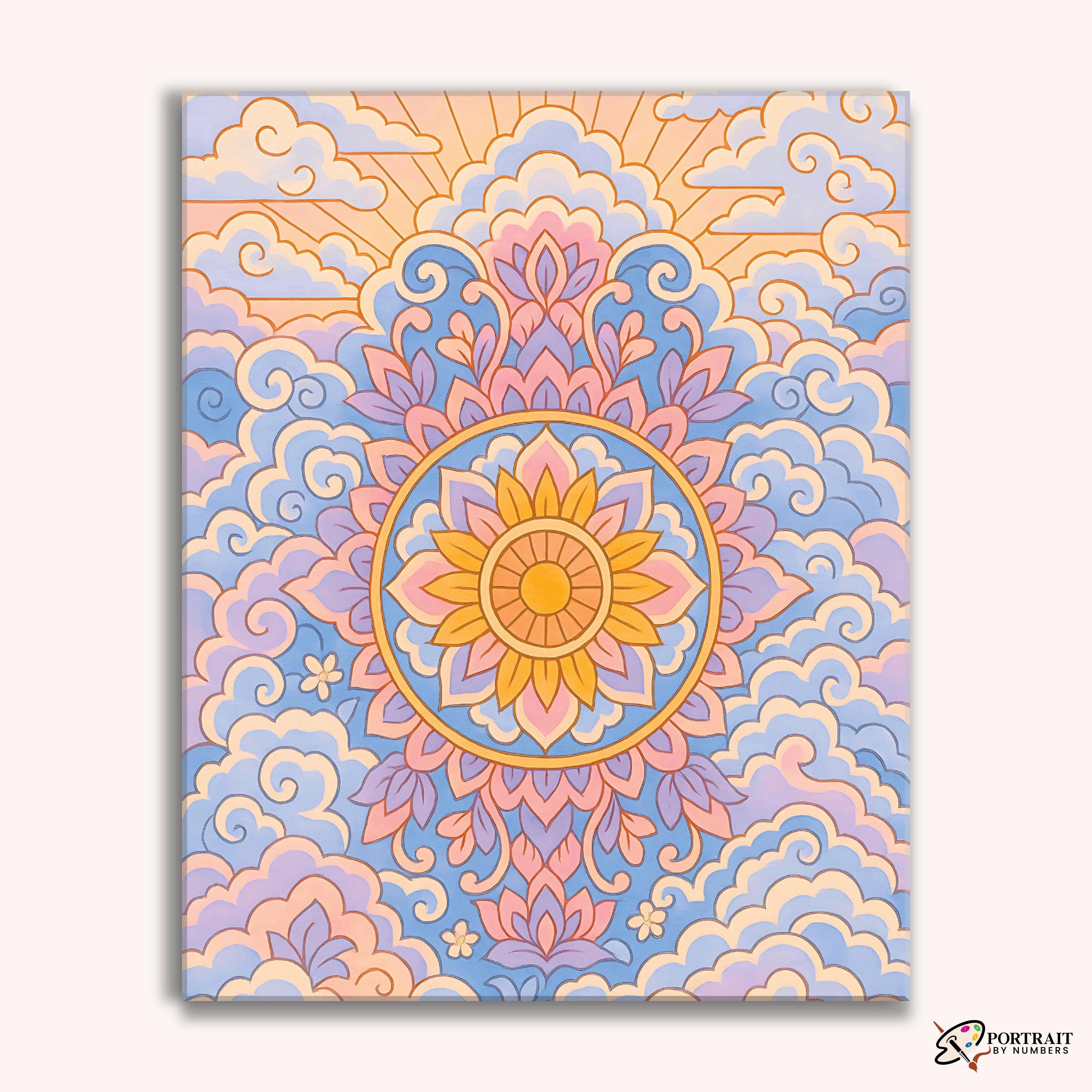 Sunrise Spirit (Mandala) -  Paint by Numbers Kit for Adults -  Portrait By Numbers