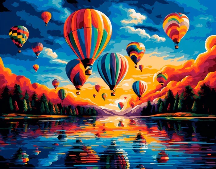 Sunset Ascension -  Paint by numbers Kit -  Portrait By Numbers