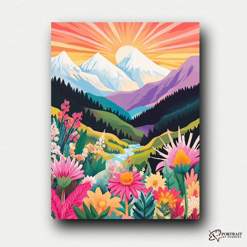Sunset Bliss -  Paint by numbers -  Portrait By Numbers