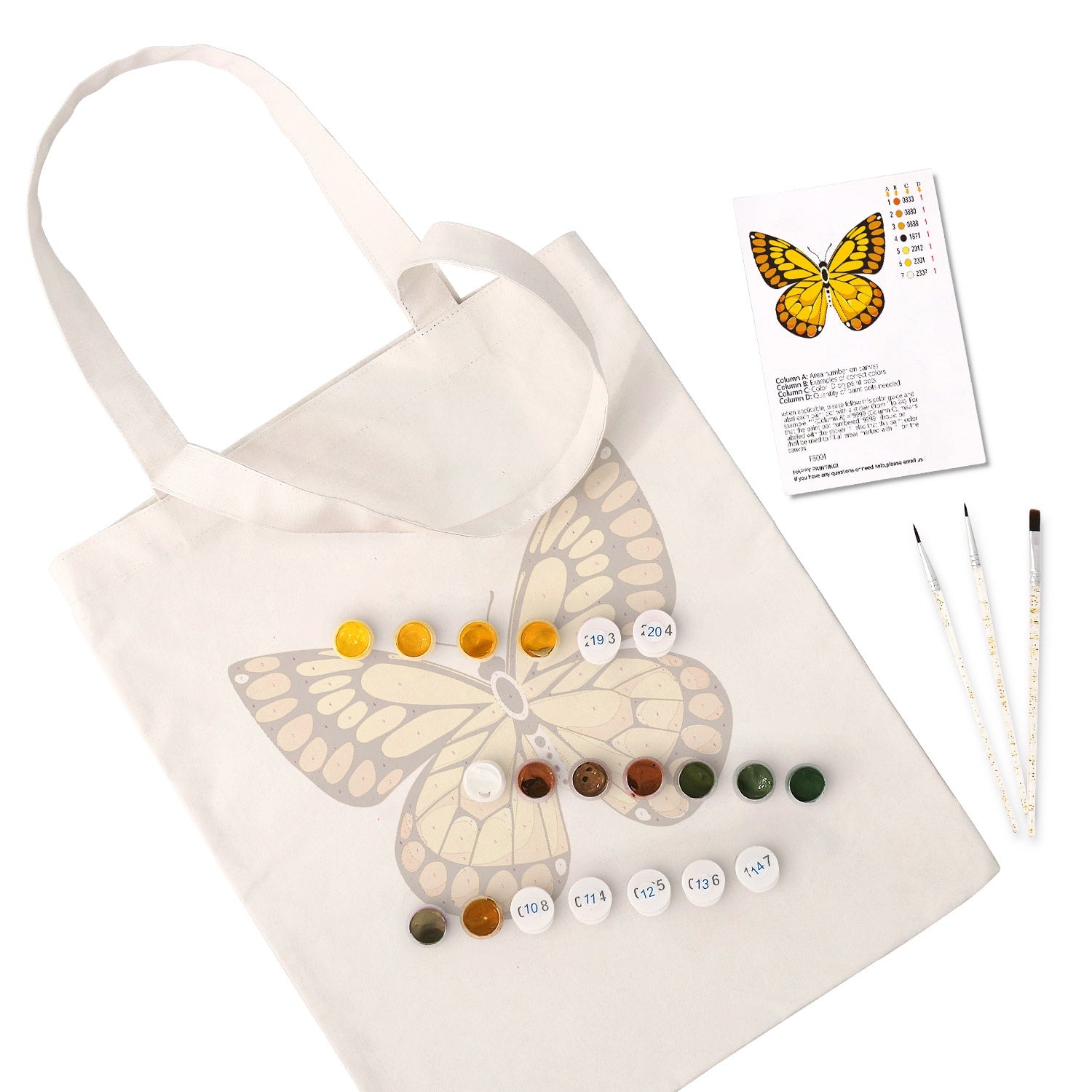 Sunset Butterfly Bag -  Paint by Numbers Kit for Adults -  Portrait By Numbers