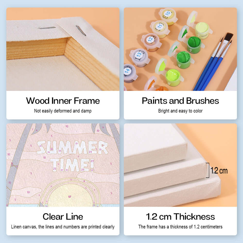 Sunset Vibes (Set of 6) -  Paint by numbers Kit -  Portrait By Numbers