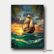 Sunset Voyage -  Paint by Numbers Kit for Adults -  Portrait By Numbers