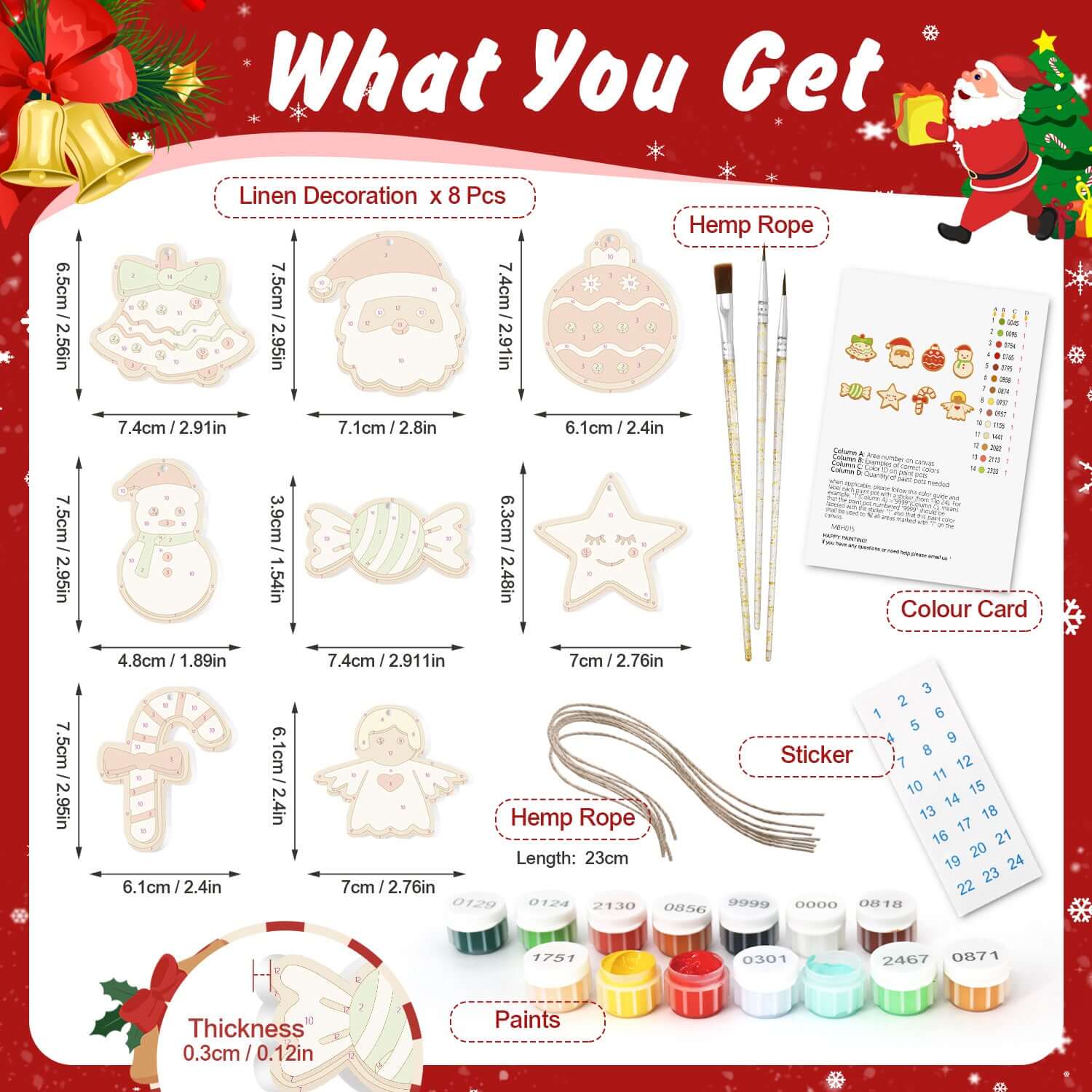 Sweet Christmas -  Paint by Numbers Kit for Adults | Relaxing DIY Art Gift | -  Portrait By Numbers