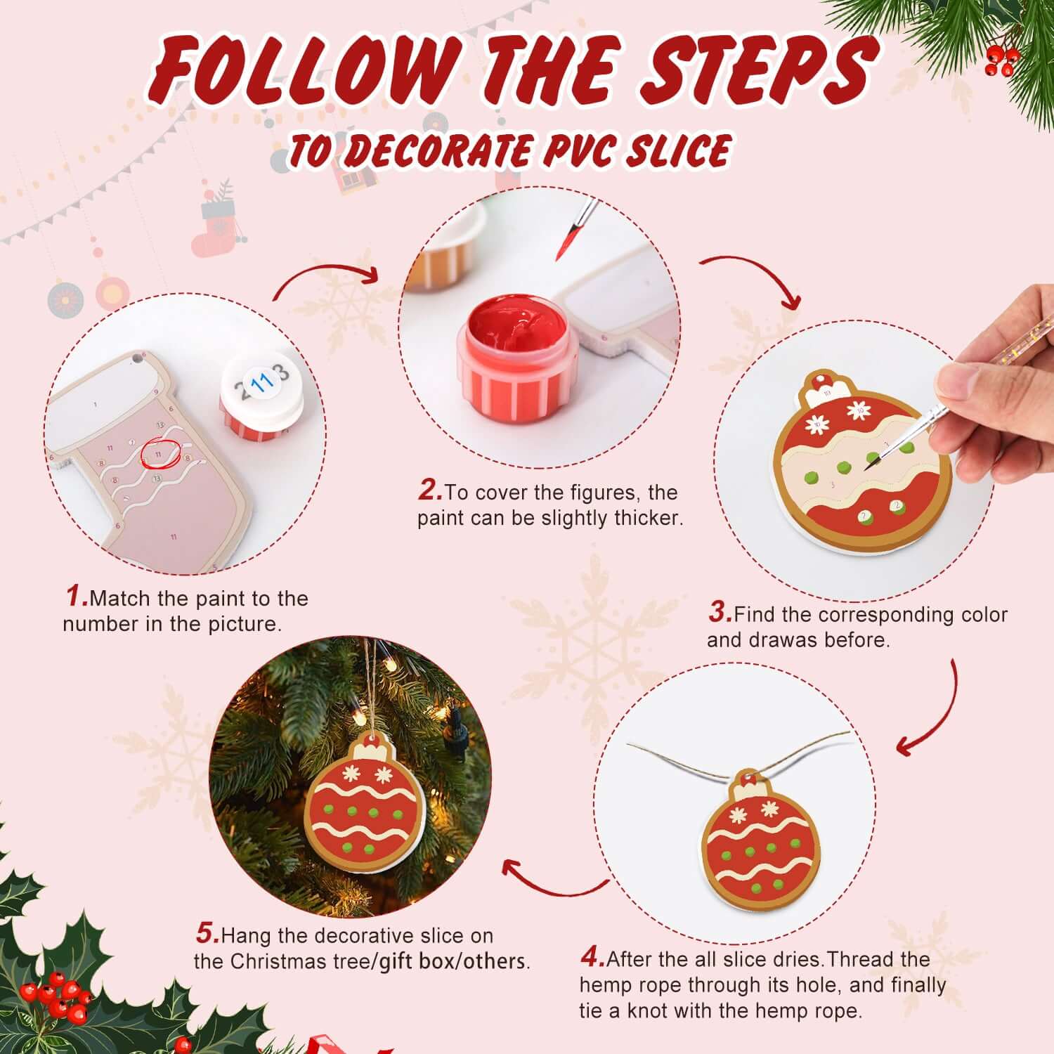 Sweet Christmas -  Paint by Numbers Kit for Adults | Relaxing DIY Art Gift | -  Portrait By Numbers