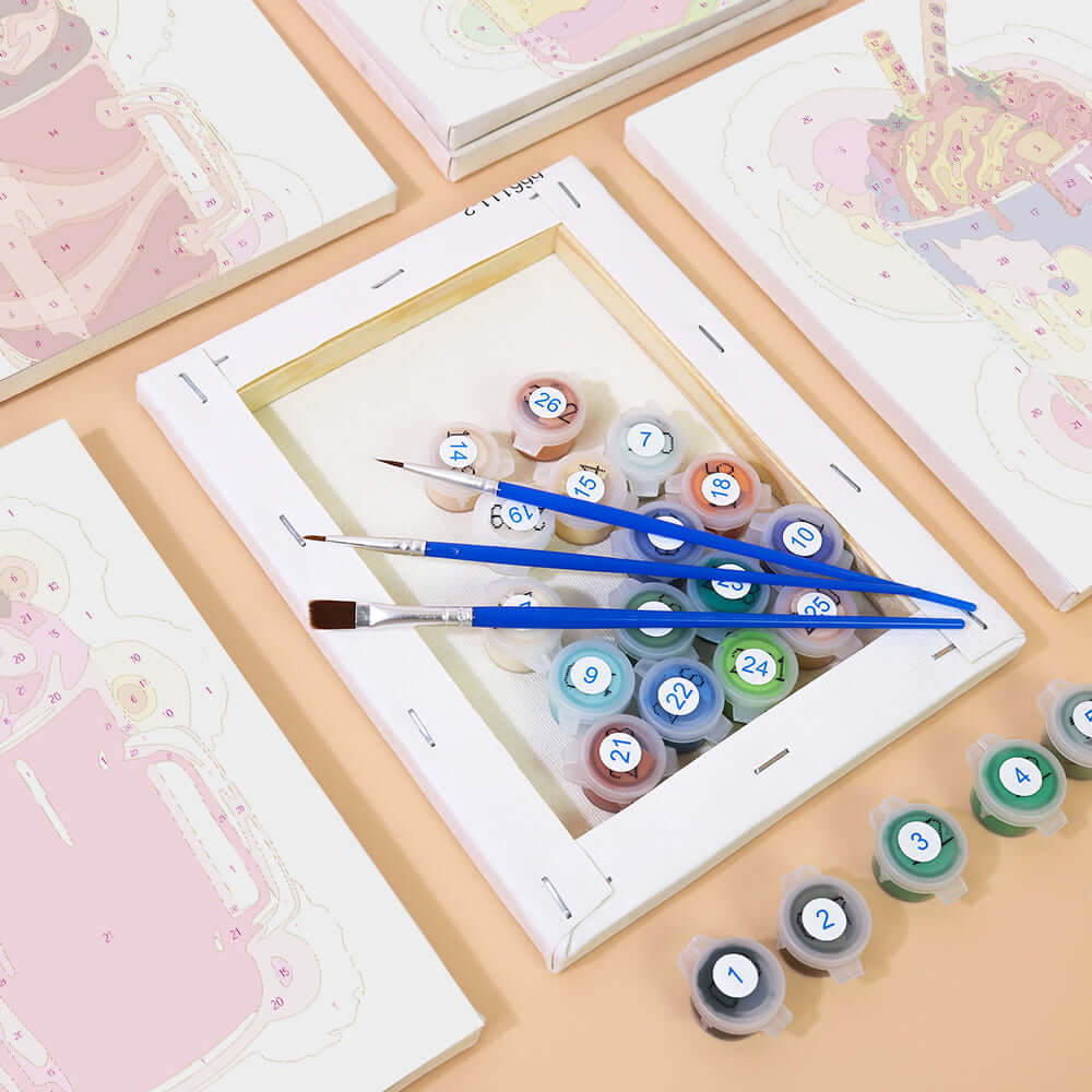 Sweet Sips (Set of 6) -  Paint by numbers Kit -  Portrait By Numbers