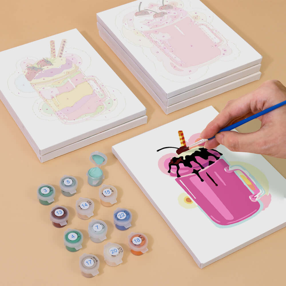 Sweet Sips (Set of 6) -  Paint by numbers Kit -  Portrait By Numbers