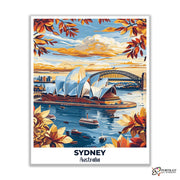 Sydney Travel Poster -  Paint by Numbers Kit for Adults -  Portrait By Numbers