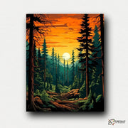Tall Trees Forest -  Paint by Numbers Kit for Adults -  Portrait By Numbers