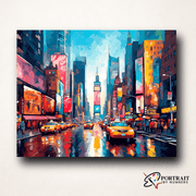 Taxi Streets -  Paint by Numbers Kit for Adults -  Portrait By Numbers