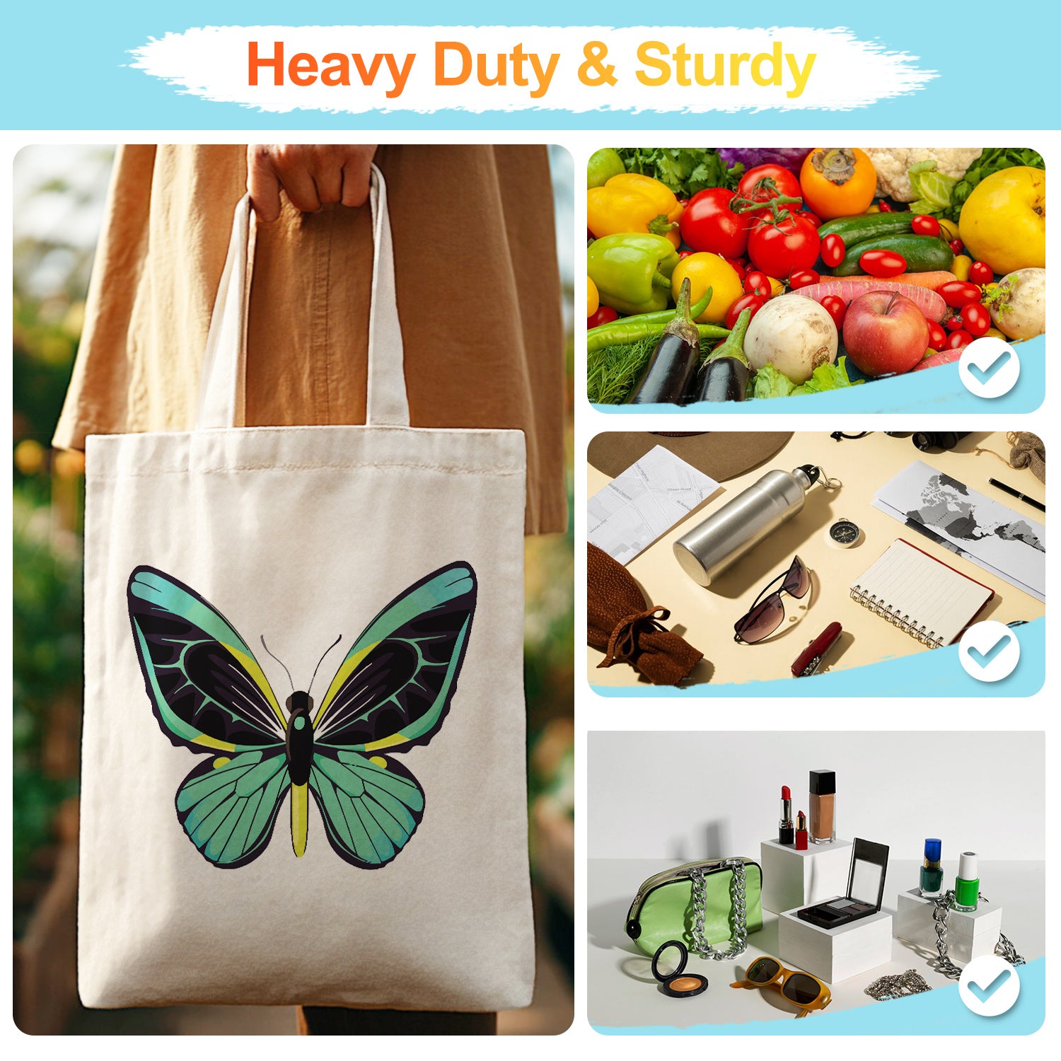 Teal Shadow Butterfly Bag -  Paint by Numbers Kit for Adults -  Portrait By Numbers