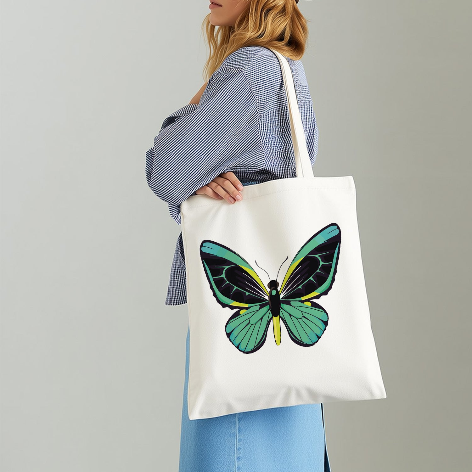 Teal Shadow Butterfly Bag -  Paint by Numbers Kit for Adults -  Portrait By Numbers