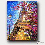 The Charm of Paris -  Paint by Numbers Kit for Adults -  Portrait By Numbers