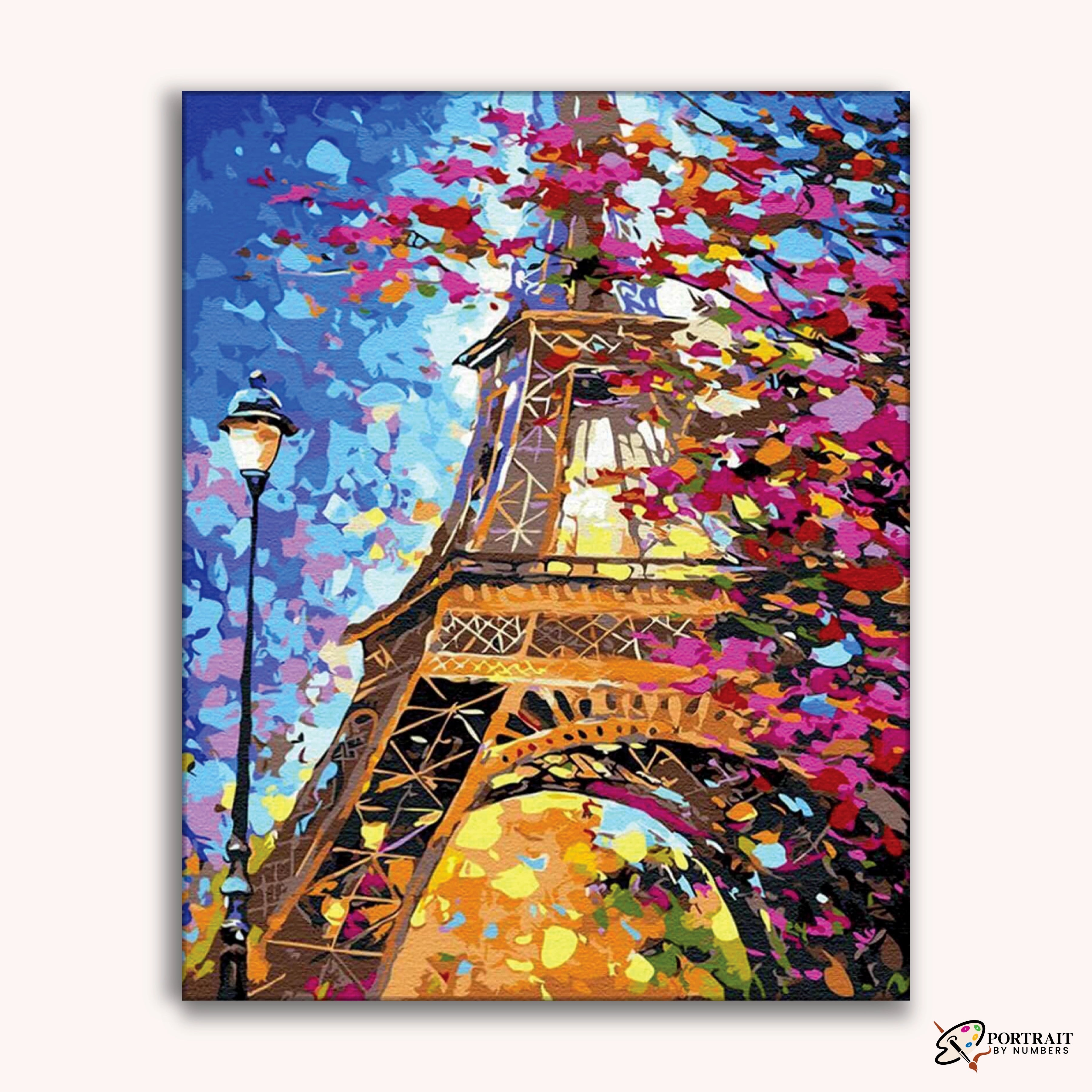 The Charm of Paris -  Paint by Numbers Kit for Adults -  Portrait By Numbers