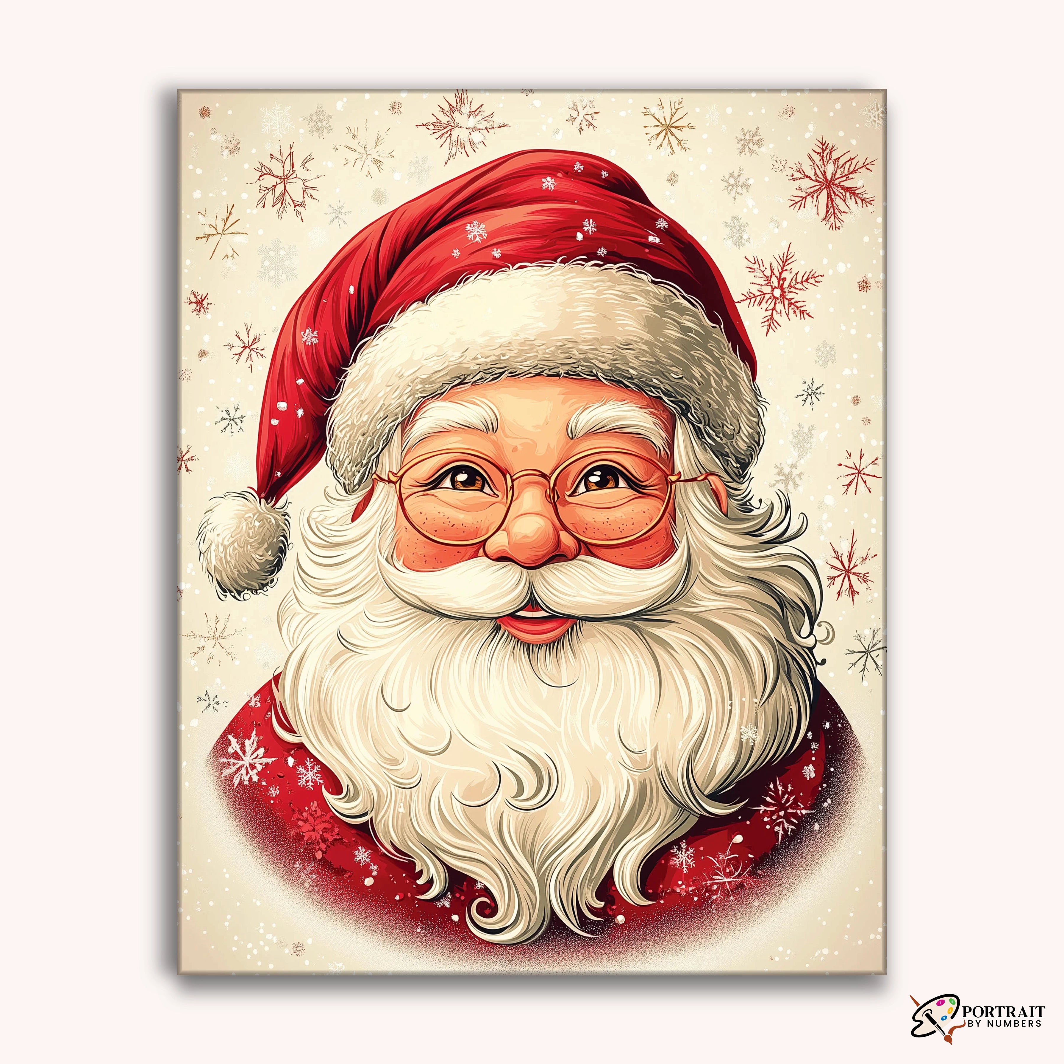 The Spirit of Santa -  Paint by Numbers Kit for Adults -  Portrait By Numbers